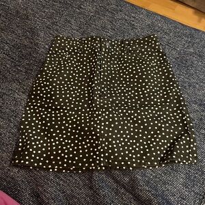 Subdued Black and white polka dot skirt